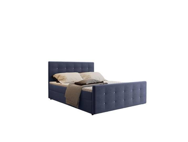 Kaiser Möbel BOXBETT, Dunkelblau, H3, Höhe ca. 20 cm, 140x200 cm, OEKO-TEX® STANDARD 100, Schlafzimmer, Betten, Boxspringbetten von XXXLutz Marktplatz