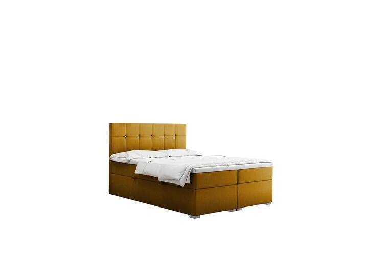 Kaiser Möbel BOXBETT, Gelb, 2 Schubladen, H2, Höhe ca. 20 cm, einzeln stellbar,Rechteckig, Rollen, 180x200 cm, REACH, Schlafzimmer, Betten, Boxspringbetten von XXXLutz Marktplatz