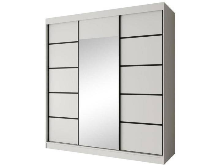 Kleiderschrank Schiebetürenschrank mit Spiegel MONIKA 200 cm weiß+schwarz von XXXLutz Marktplatz