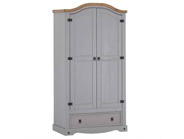 Kleiderschrank mit 2 Türen 1 Schublade aus Kiefer, grau/natur von XXXLutz Marktplatz
