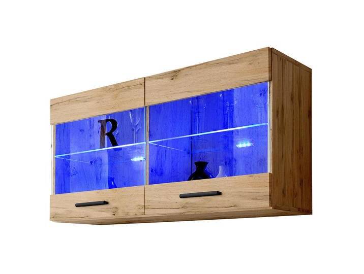 Komodee HÄNGEVITRINE, Eiche Wotan, Eiche Wotan, Glas, 2 Fächer, Rechteckig, 100x50x27.2 cm, Wohnzimmer, Wohnwände, Vitrinenschränke von XXXLutz Marktplatz