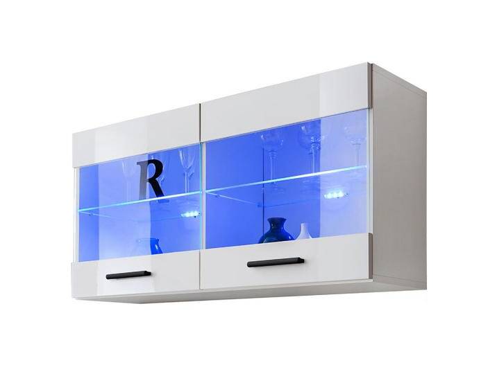 Komodee HÄNGEVITRINE, Weiß, Weiß, Glas, 2 Fächer, Rechteckig, 100x50x27.2 cm, Wohnzimmer, Wohnwände, Vitrinenschränke von XXXLutz Marktplatz