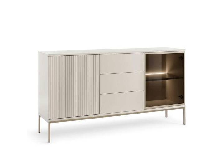 Komodee SIDEBOARD, Kaschmir, Glas, 2 Fächer, 3 Schubladen, 154x83x39 cm, Wohnzimmer, Kommoden & Sideboards, Sideboards von XXXLutz Marktplatz