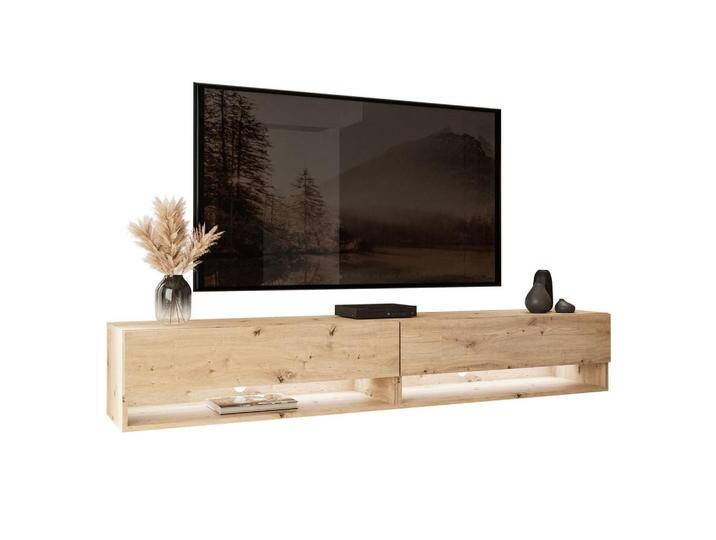 Lookway HÄNGESCHRANK, Eiche Artisan, 2 Fächer, Rechteckig, 180x30x35 cm, Wohnzimmer, Wohnwände, Lowboards, Lowboards stehend von XXXLutz Marktplatz