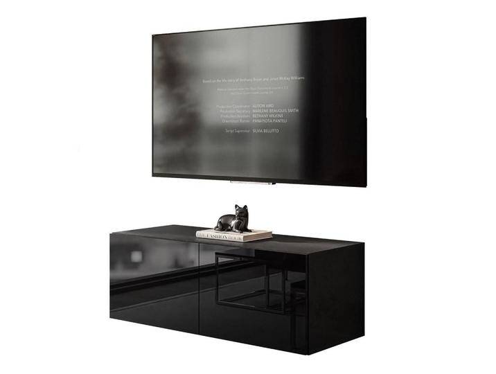 Lookway HÄNGESCHRANK, Schwarz Hochglanz, Uni, Rechteckig, 100x36x40 cm, Wohnzimmer, Wohnwände, Lowboards, Lowboards stehend von XXXLutz Marktplatz