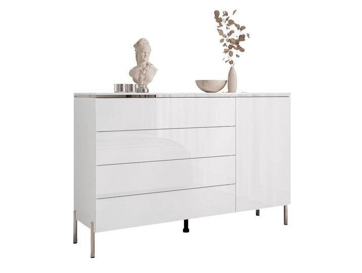 Lookway KOMMODE, Weiß Hochglanz, 140x94.5x40 cm, Wohnzimmer, Kommoden & Sideboards, Kommoden von XXXLutz Marktplatz