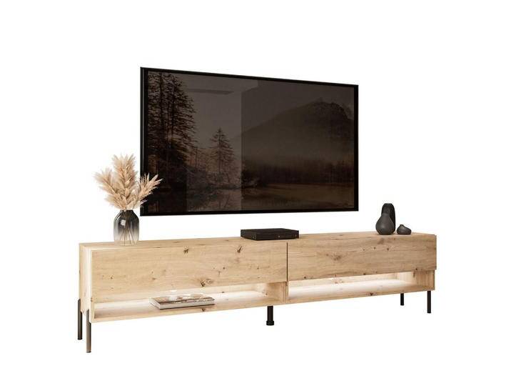 Lookway TV-LOWBOARD, Eiche Artisan, 2 Fächer, Rechteckig, 180x44x35 cm, Wohnzimmer, Wohnwände, Lowboards, Lowboards stehend von XXXLutz Marktplatz