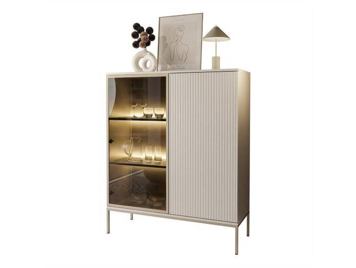 Lookway VITRINE, Kaschmir, 104x126x39 cm, Wohnzimmer, Wohnwände, Vitrinenschränke von XXXLutz Marktplatz