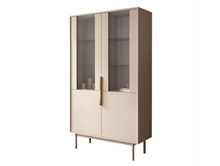 Lookway VITRINE, Kaschmir, 104x180x39 cm, Wohnzimmer, Wohnwände, Vitrinenschränke von XXXLutz Marktplatz