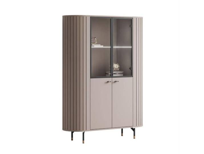 Lookway VITRINE, Kaschmir, 112x155x40 cm, Wohnzimmer, Wohnwände, Vitrinenschränke von XXXLutz Marktplatz