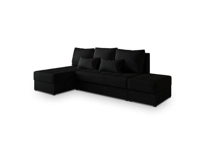 MASSENO ECKSOFA, Schwarz, Holz, 4-Sitzer, L-Form,L-Form, 251x143 cm, Wohnzimmer, Sofas & Couches, Wohnlandschaften, Ecksofas von XXXLutz Marktplatz