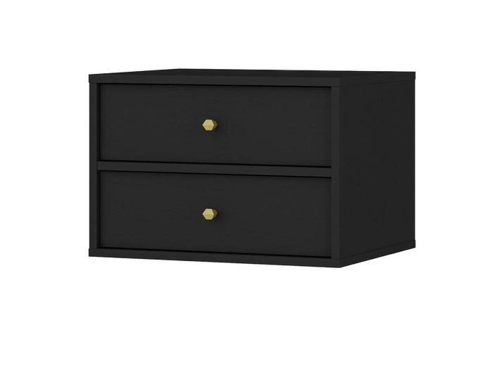 MASSENO NACHTTISCH, Graphit, 2 Schubladen, 51.8x35x40.8 cm, Schlafzimmer, Nachttische von XXXLutz Marktplatz