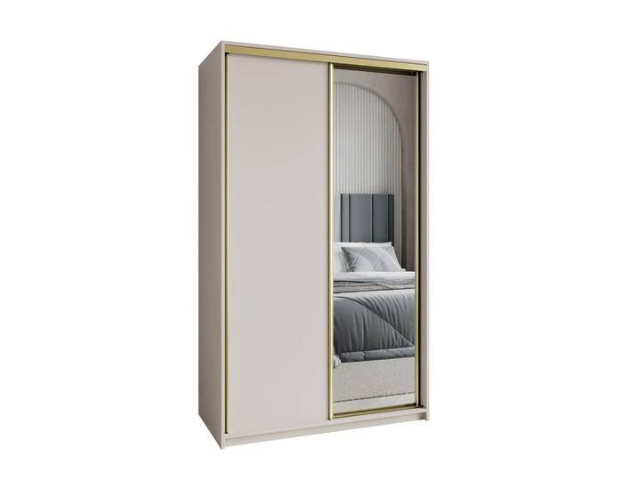 MASSENO SCHWEBETÜRENSCHRANK, Kaschmir, 5 Fächer, 2 Schubladen, Rechteckig, 120x205x60 cm, Schlafzimmer, Kleiderschränke, Schwebetürenschränke von XXXLutz Marktplatz