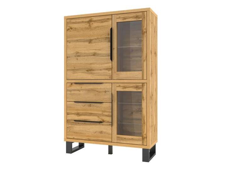 MASSENO VITRINE, Eiche Wotan, 3 Schubladen, 120x190x45 cm, Wohnzimmer, Wohnwände, Vitrinenschränke MASSENO VITRINE, Eiche Wotan, 3 Schubladen, 120x190x45 cm, Wohnzimmer, Wohnwände, Vitrinenschränke von XXXLutz Marktplatz