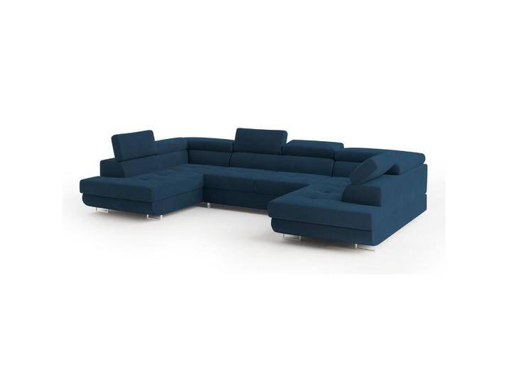 MASSENO WOHNLANDSCHAFT, Blau, Holz, 6-Sitzer, U-Form, 336x90x202 cm, Wohnzimmer, Sofas & Couches, Wohnlandschaften, Wohnlandschaften in U-Form von XXXLutz Marktplatz