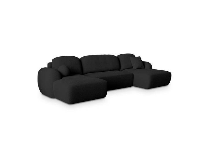 MASSENO WOHNLANDSCHAFT, Schwarz, Holz, 5-Sitzer, U-Form, 350x90x148 cm, Wohnzimmer, Sofas & Couches, Wohnlandschaften, Wohnlandschaften in U-Form von XXXLutz Marktplatz