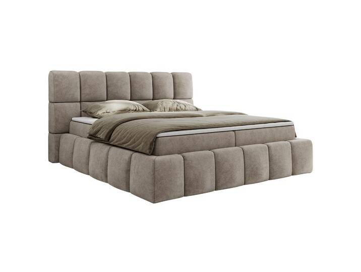 MKS BOXBETT, Beige, 2-Sitzer, H3, 7-Zonen, Rechteckig, 200x200 cm, OEKO-TEX®, Schlafzimmer, Betten, Boxspringbetten von XXXLutz Marktplatz