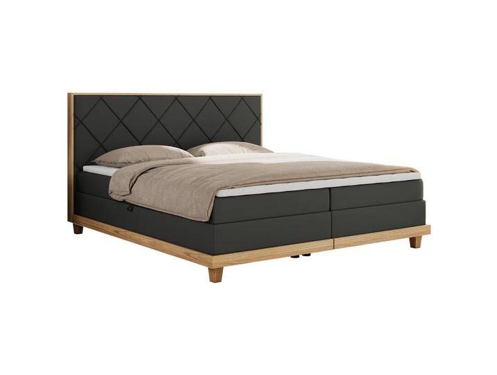 MKS BOXBETT, Dunkelgrau, 2-Sitzer, H3, Rechteckig, 140x200 cm, OEKO-TEX®, Schlafzimmer, Betten, Boxspringbetten von XXXLutz Marktplatz