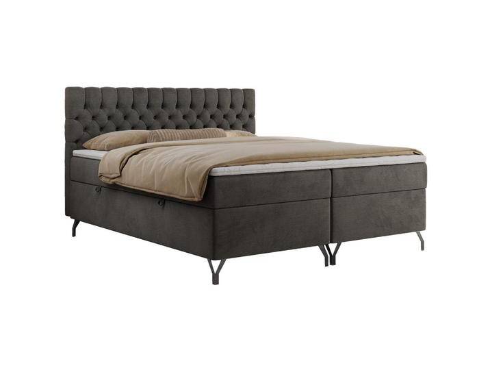 MKS BOXBETT, Dunkelgrau, 2-Sitzer, H4, 7-Zonen, Rechteckig, 120x200 cm, Schlafzimmer, Betten, Boxspringbetten von XXXLutz Marktplatz