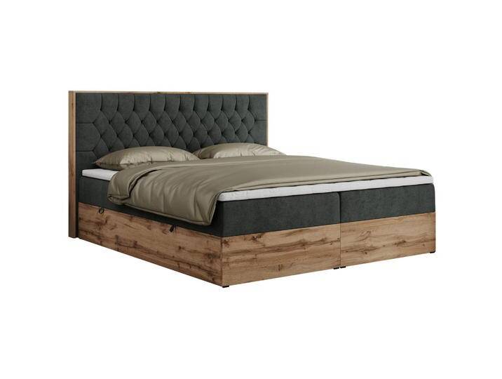MKS BOXBETT, Dunkelgrau, 2-Sitzer, H4, Rechteckig, 160x200 cm, Schlafzimmer, Betten, Boxspringbetten von XXXLutz Marktplatz