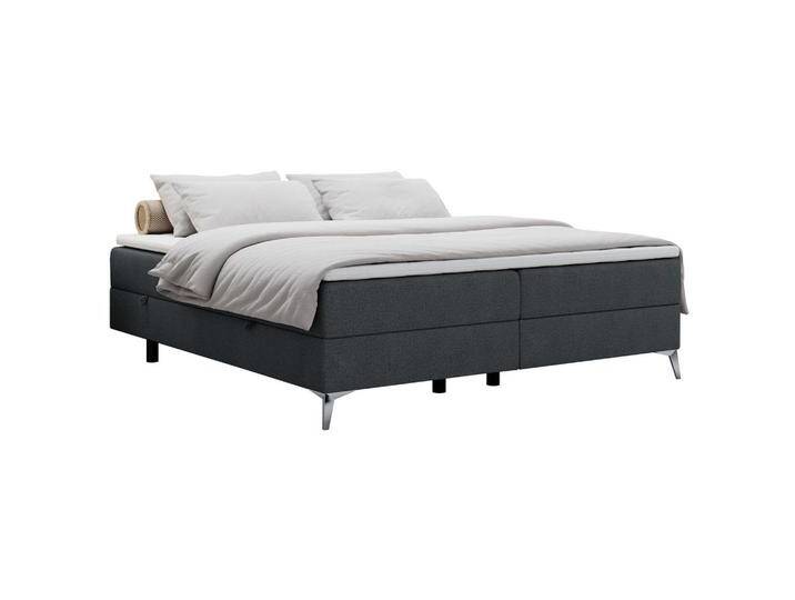 MKS BOXBETT, Dunkelgrau, 2-Sitzer, H4, Rechteckig, 180x200 cm, Schlafzimmer, Betten, Boxspringbetten von XXXLutz Marktplatz