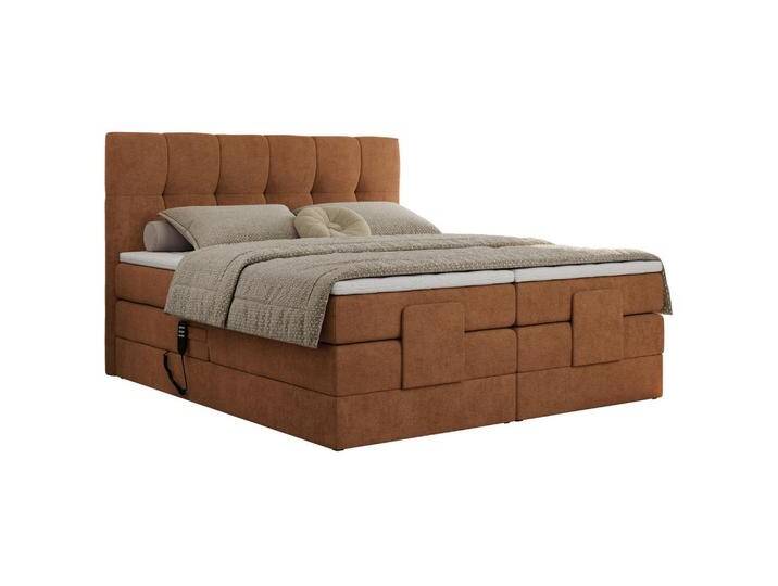 MKS BOXBETT, Orange, 2-Sitzer, H3, 7-Zonen, Rechteckig, 140x200 cm, Schlafzimmer, Betten, Boxspringbetten von XXXLutz Marktplatz