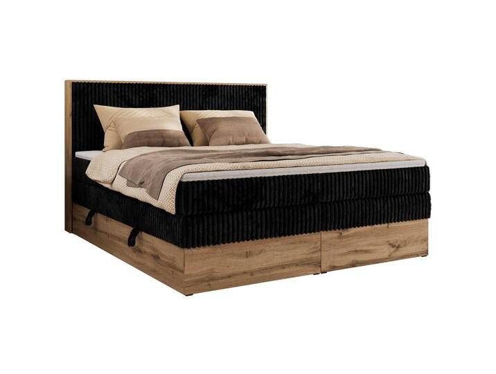 MKS BOXBETT, Schwarz, 2-Sitzer, H3, Rechteckig, 140x200 cm, OEKO-TEX®, Schlafzimmer, Betten, Boxspringbetten von XXXLutz Marktplatz