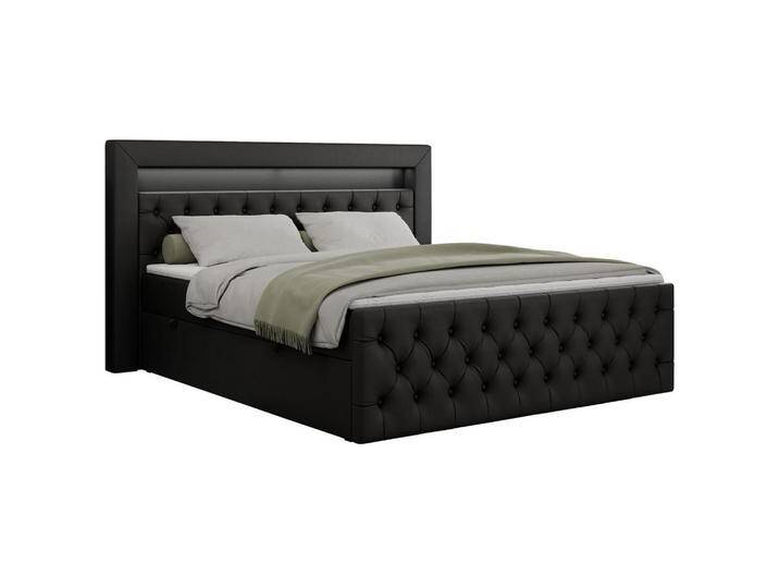 MKS BOXBETT, Schwarz, 2-Sitzer, H3, Rechteckig, 140x200 cm, Schlafzimmer, Betten, Boxspringbetten von XXXLutz Marktplatz