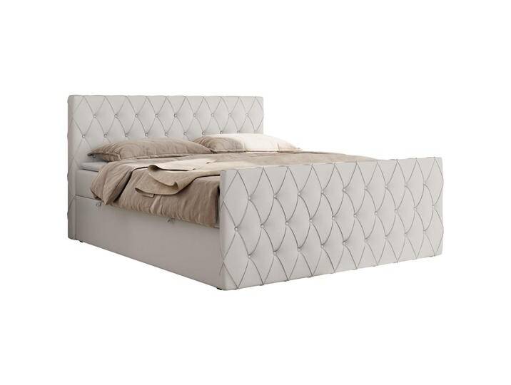 MKS BOXBETT, Weiß, 2-Sitzer, H3, 7-Zonen, Rechteckig, 200x200 cm, OEKO-TEX®, Schlafzimmer, Betten, Boxspringbetten von XXXLutz Marktplatz