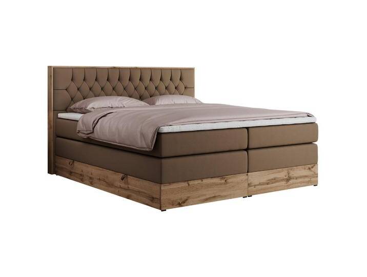 MKS BOXSPRINGBETT, Braun, 2-Sitzer, H4, Rechteckig, 200x200 cm, Schlafzimmer, Betten, Boxspringbetten von XXXLutz Marktplatz