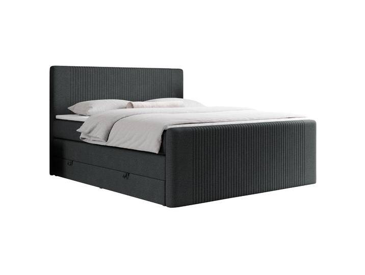 MKS BOXSPRINGBETT, Dunkelgrau, 2-Sitzer, H3, Rechteckig, 200x200 cm, Schlafzimmer, Betten, Boxspringbetten von XXXLutz Marktplatz