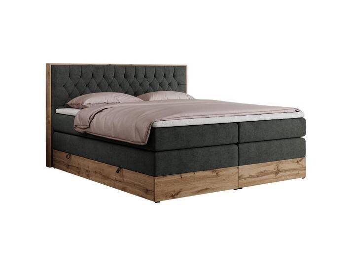 MKS BOXSPRINGBETT, Dunkelgrau, 2-Sitzer, H4, Rechteckig, 180x200 cm, Schlafzimmer, Betten, Boxspringbetten von XXXLutz Marktplatz