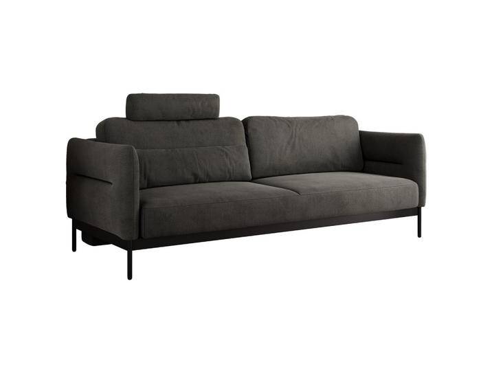 MKS SOFA, Dunkelgrau, 3-Sitzer, 221x82x101 cm, OEKO-TEX®, Wohnzimmer, Sofas & Couches, Sofas, 3-Sitzer Sofas von XXXLutz Marktplatz