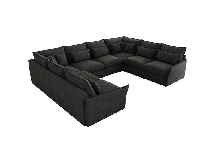 MKS WOHNLANDSCHAFT, Dunkelgrau, 6-Sitzer, U-Form, 362x93x270 cm, OEKO-TEX®, Wohnzimmer, Sofas & Couches, Wohnlandschaften, Wohnlandschaften in U-Form von XXXLutz Marktplatz