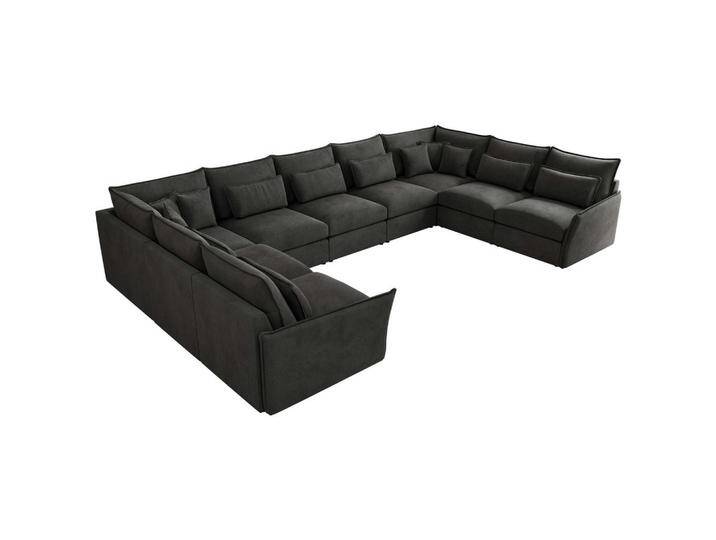 MKS WOHNLANDSCHAFT, Dunkelgrau, 7-Sitzer, U-Form, 442x93x270 cm, OEKO-TEX®, Wohnzimmer, Sofas & Couches, Wohnlandschaften, Wohnlandschaften in U-Form von XXXLutz Marktplatz