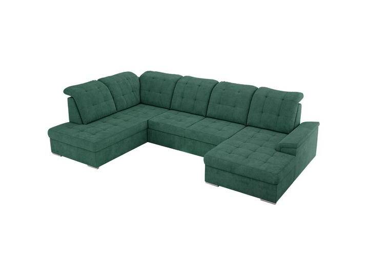 MKS WOHNLANDSCHAFT, Grün, 6-Sitzer, U-Form, 204x89x323 cm, OEKO-TEX®, Wohnzimmer, Sofas & Couches, Wohnlandschaften, Wohnlandschaften in U-Form von XXXLutz Marktplatz