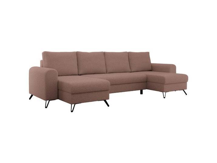 MKS WOHNLANDSCHAFT, Rosa, 5-Sitzer, U-Form, 312x90x140 cm, Wohnzimmer, Sofas & Couches, Wohnlandschaften, Wohnlandschaften in U-Form von XXXLutz Marktplatz