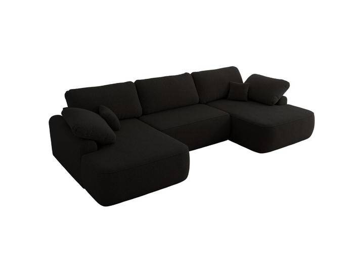 MKS WOHNLANDSCHAFT, Schwarz, 6-Sitzer, U-Form, 370x100x187 cm, OEKO-TEX®, Wohnzimmer, Sofas & Couches, Wohnlandschaften, Wohnlandschaften in U-Form von XXXLutz Marktplatz