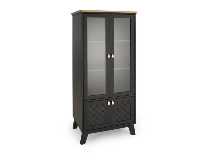 MSL wooden furniture VITRINE, Schwarz, Natur, Holz, Echtholz,Kiefer, Eiche, 70x160x50 cm, Wohnzimmer, Wohnwände, Vitrinenschränke MSL wooden furniture VITRINE, Schwarz, Natur, Holz, Echtholz,Kiefer, Eiche, 70x160x50 cm, Wohnzimmer, Wohnwände, Vitrinenschränke von XXXLutz Marktplatz