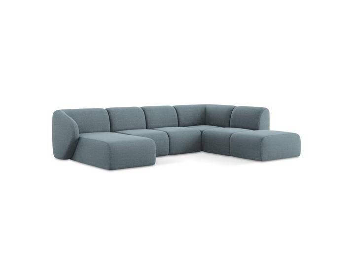 Makamii WOHNLANDSCHAFT, Blaugrau, 5-Sitzer, 325x75x236 cm, Hergestellt in Europa, OEKO-TEX®, Wohnzimmer, Sofas & Couches, Wohnlandschaften, Wohnlandschaften in U-Form von XXXLutz Marktplatz