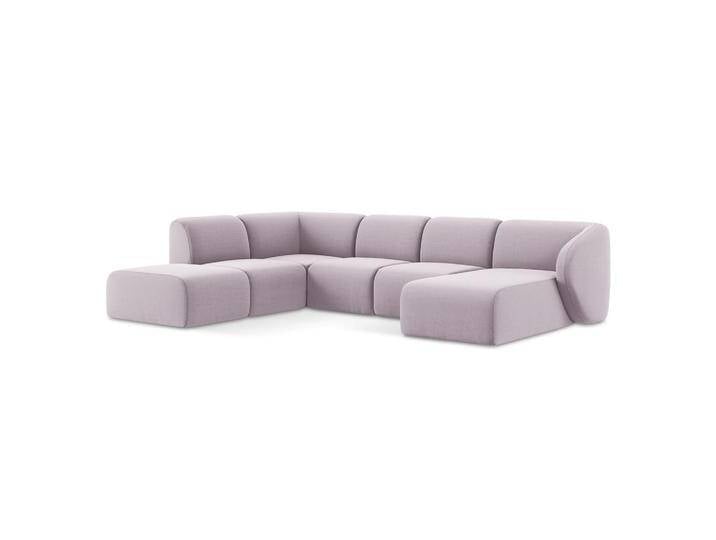 Makamii WOHNLANDSCHAFT, Flieder, 5-Sitzer, 325x75x236 cm, Hergestellt in Europa, OEKO-TEX®, Wohnzimmer, Sofas & Couches, Wohnlandschaften, Wohnlandschaften in U-Form von XXXLutz Marktplatz