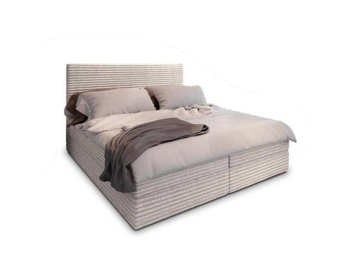 Masseno Boxspringbett PISA 140x200 cm Komplett-Set mit Matratze und Topper, Polsterbett mit zwei Bettkästen -Creme, TILIA 03 von XXXLutz Marktplatz