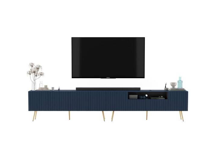 Meble Lindner TV-LOWBOARD, Blau, 6 Fächer, Rechteckig, 300x60.5x36.5 cm, Wohnzimmer, Wohnwände, Lowboards, Lowboards stehend von XXXLutz Marktplatz