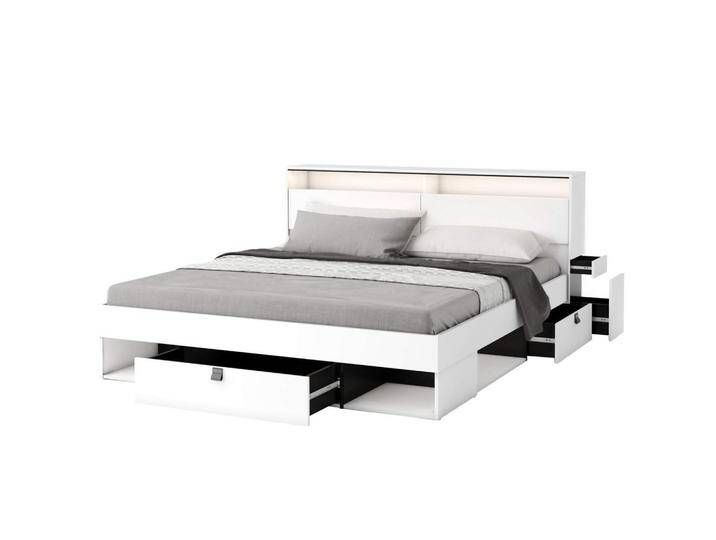 Meblini FUNKTIONSBETT, Weiß, Leder, 7 Schubladen, Rechteckig, 180x200 cm, Schlafzimmer, Betten Meblini FUNKTIONSBETT, Weiß, Leder, 7 Schubladen, Rechteckig, 180x200 cm, Schlafzimmer, Betten von XXXLutz Marktplatz