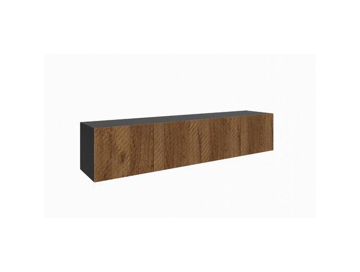 Meblini TV-SCHRANK, Schwarz, Wildeiche, 200x41x40 cm, Wohnzimmer, Wohnwände, Lowboards, Lowboards stehend von XXXLutz Marktplatz