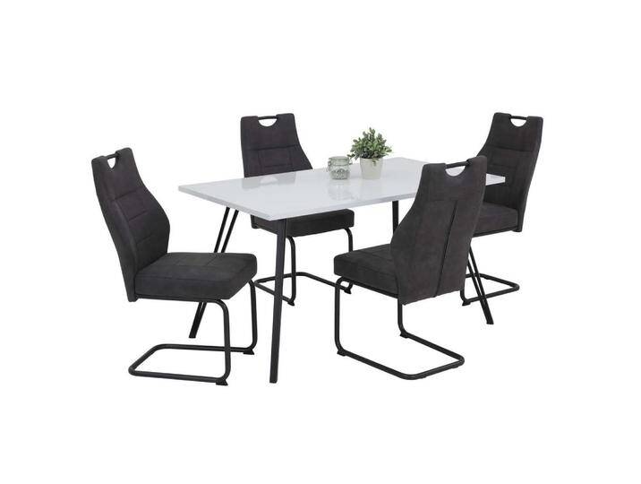 Möbel Stellbrink ESSGRUPPE, Weiß Hochglanz, 4-Sitzer, Rechteckig, 140x76x80 cm, Esszimmer, Bänke, Tisch- & Eckbankgruppen von XXXLutz Marktplatz