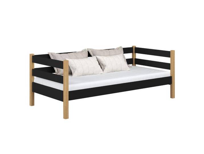 N-Wood TAGESBETT, Eiche Artisan, Schwarz, Holz, Naturmaterialien, Echtholz,Eiche, Kiefer, 80x180 cm, FSC 100%, EN 71, Handmade in Europe, Handmade Quality, Hergestellt in Europa, Real Wood, Kinder- & Jugendzimmer, Jugendmöbel, Jugendbetten von XXXLutz Marktplatz