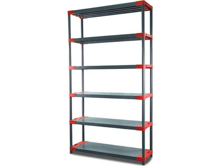 PROREGAL KUNSTSTOFFREGAL, Rot, Kunststoff, 120x222x46 cm, Freizeit, Heimwerken, Werkstatt von XXXLutz Marktplatz