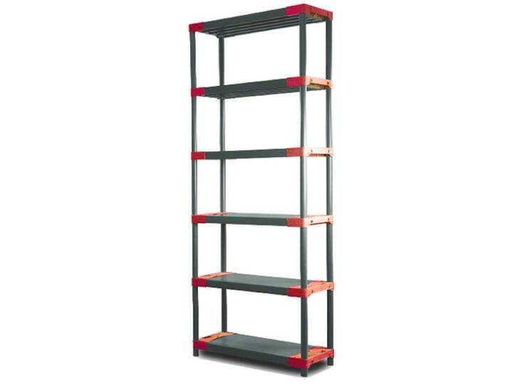 PROREGAL KUNSTSTOFFREGAL, Rot, Kunststoff, 80x222x46 cm, Freizeit, Heimwerken, Werkstatt von XXXLutz Marktplatz