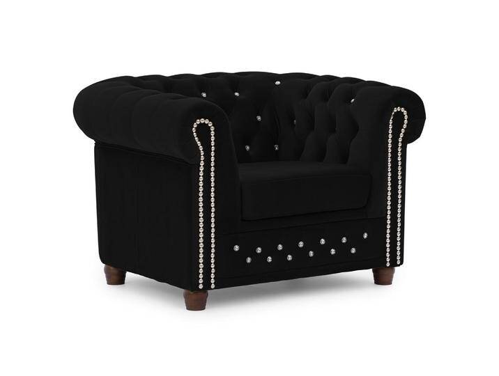 S-Style Möbel CHESTERFIELD-SESSEL, Schwarz, Teilmassiv, Echtholz,Birke, Buche, 1-Sitzer, 104x72x86 cm, Blauer Engel, FSC Mix, OEKO-TEX®, Hergestellt in Europa, Wohnzimmer, Sessel, Chesterfield-Sessel von XXXLutz Marktplatz